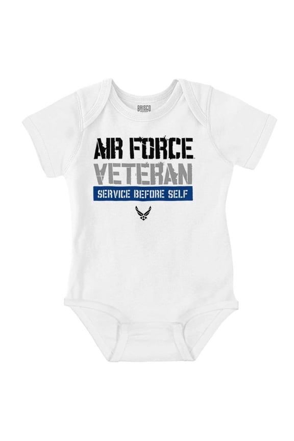 US Air Force Veteran USAF Pride Romper Boys or Girls Infant Baby Brisco Brands 24M