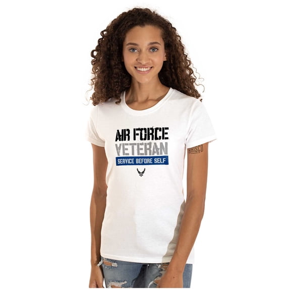 US Air Force Veteran USAF Pride Women's T Shirt Ladies Tee Brisco Brands L