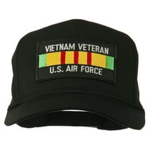 US Air Force Vietnam Veteran Patch Cap - Black OSFM