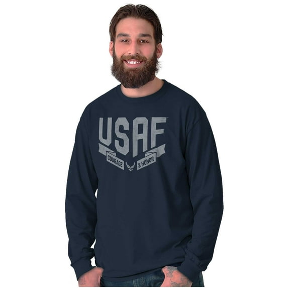 US Air Force Vintage Banner Logo Long Sleeve TShirt Men Women Brisco Brands S
