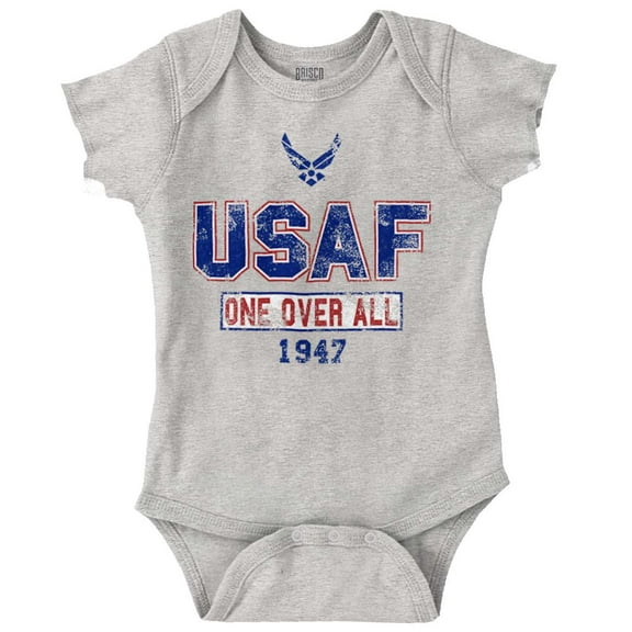 US Air Force Vintage One Over All Romper Boys or Girls Infant Baby Brisco Brands 6M