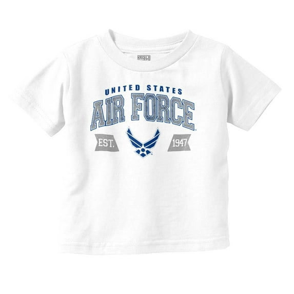 US Air Force Wing Emblem Established Toddler Boy Girl T Shirt Infant Toddler Brisco Brands 12M