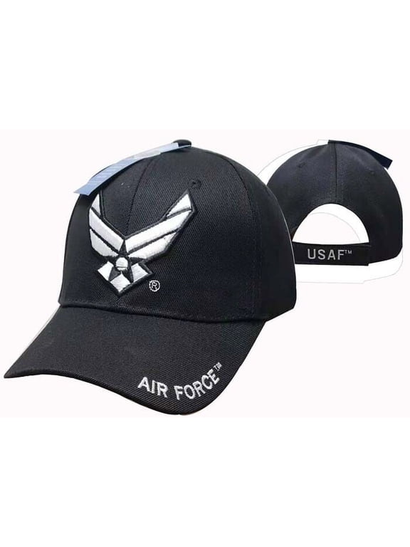 US Air Force Wing Logo Black Baseball Hat Cap