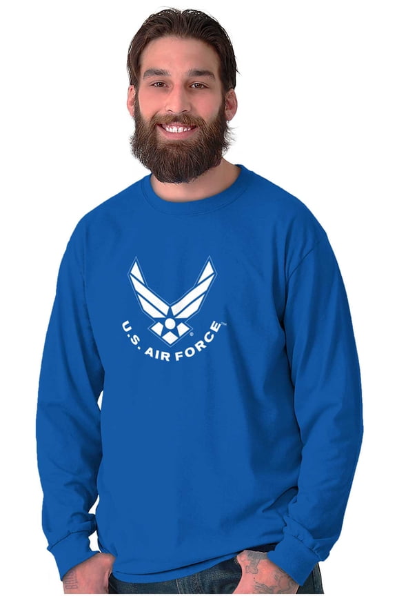 US Air Force Wings Military Symbol Long Sleeve TShirt Men Women Brisco Brands L