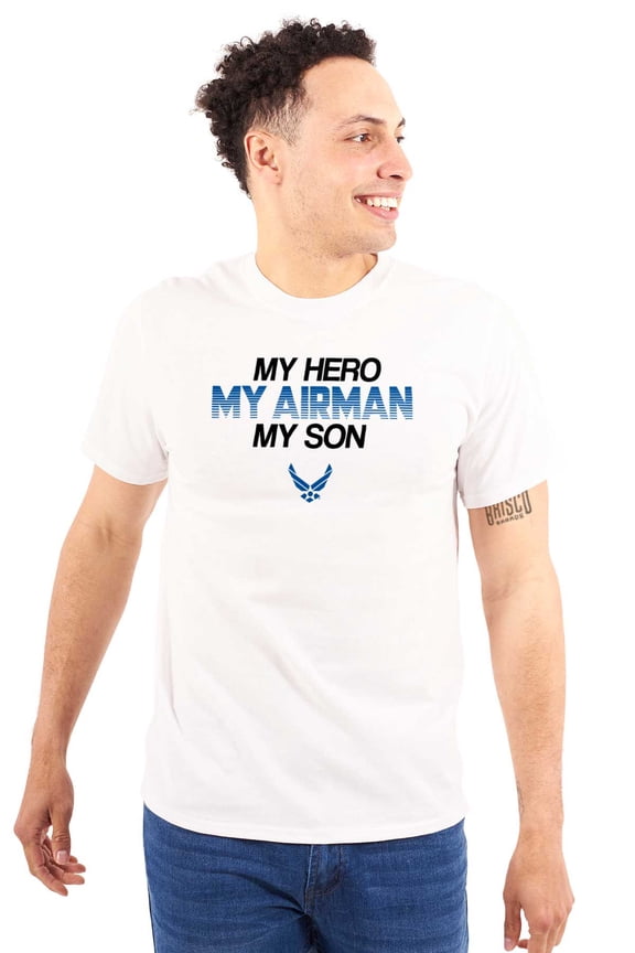 US Airforce Hero Airman Son Men's Graphic T Shirt Tees Brisco Brands L