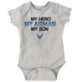thumbnail image 1 of US Airforce Hero Airman Son Romper Boys or Girls Infant Baby Brisco Brands 12M, 1 of 6