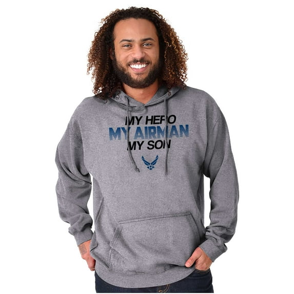US Airforce Hero Airman Son Unisex Plus Size Hoodie Brisco Brands 5X