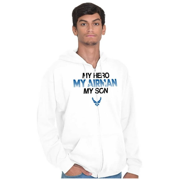 US Airforce Hero Airman Son Zip Up Hoodie Men's Women's Brisco Brands X