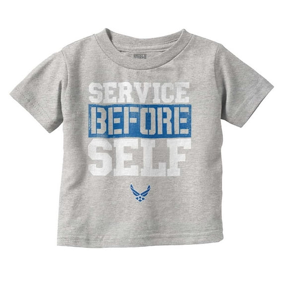 US Airforce Service Before Self Toddler Boy Girl T Shirt Infant Toddler Brisco Brands 6M