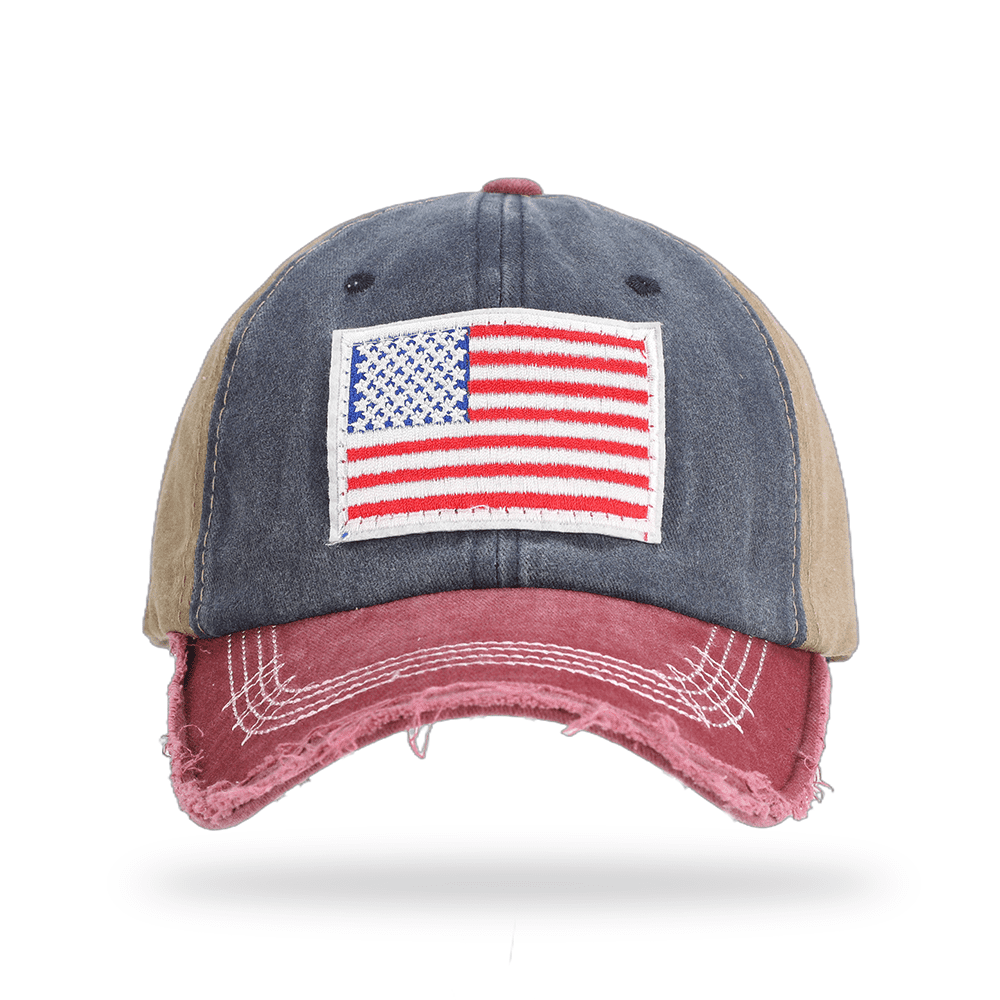 Us American Flag Camo Baseball Hat Embroidered Usa America Ball Cap