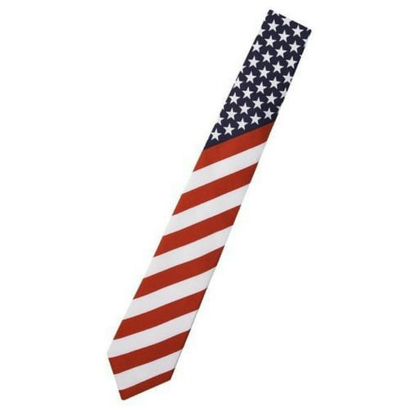 US American Flag Neck Tie Unisex necktie USA satin Patriotic Stars and Stripes
