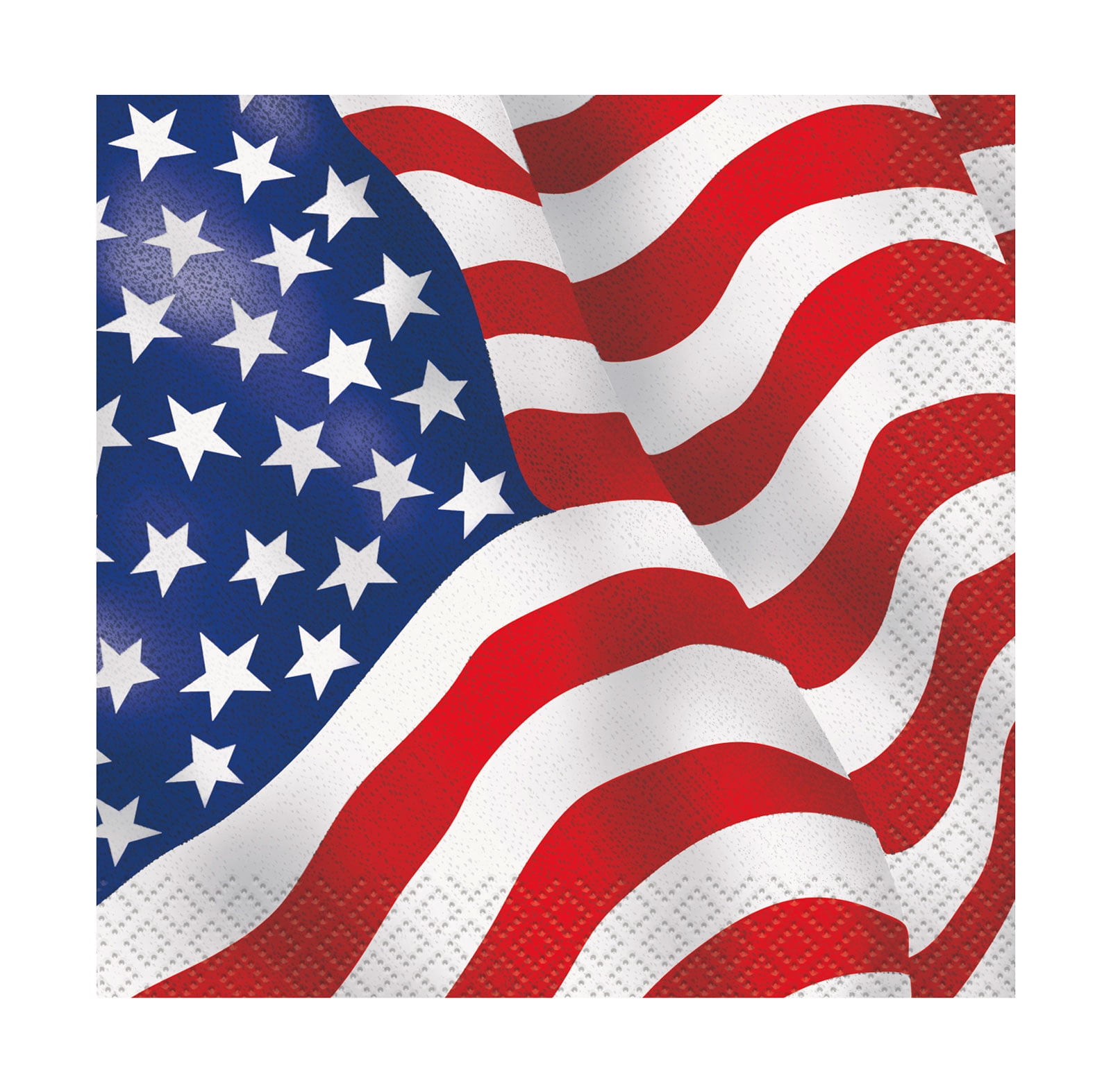 patriotic Amscan Patriotic 4th of July 見なせる Stars Beverage Napkins (36 Piece), Mu
