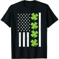 thumbnail image 1 of US American Flag Shamrock St Patricks Day Men Women T-Shirt, 1 of 3