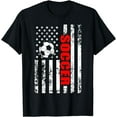 thumbnail image 1 of US American Flag Soccer Patriotic Soccer T-Shirt, 1 of 4