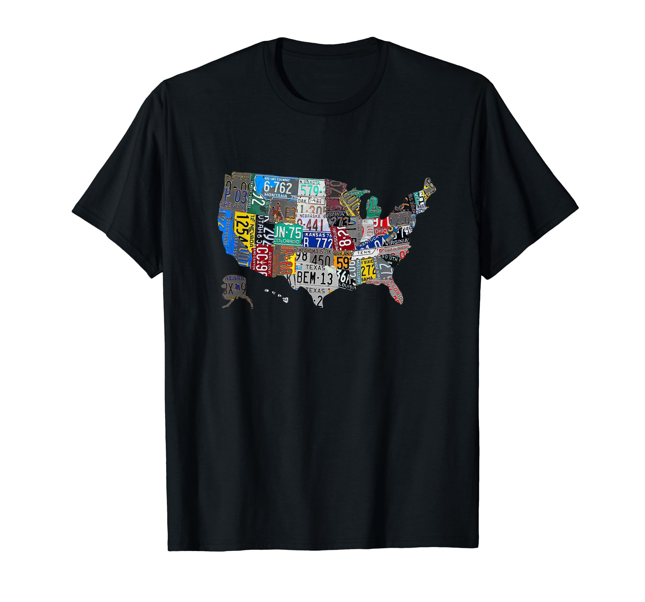 US American United States Map Flag - US American United States Map Flag License Plate Art T Shirt T Shirt A4553a69 1279 4100 Bbd2 66e52740366d.fc71d2b837f6020f5ca01236a6acc3c0
