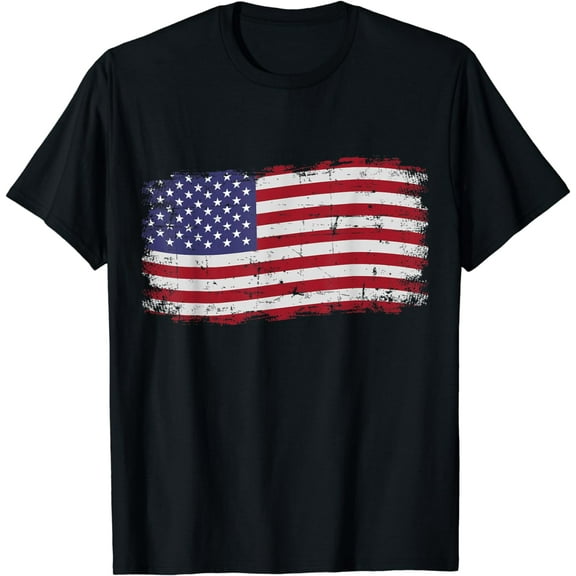 US American flag vintage for Independence day on 4th of July T-Shirt