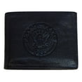 thumbnail image 1 of US Armed Forces Collection Men Genuine Leather RFID Wallet - Gift Box (US Navy Bi-Fold, Black), 1 of 4