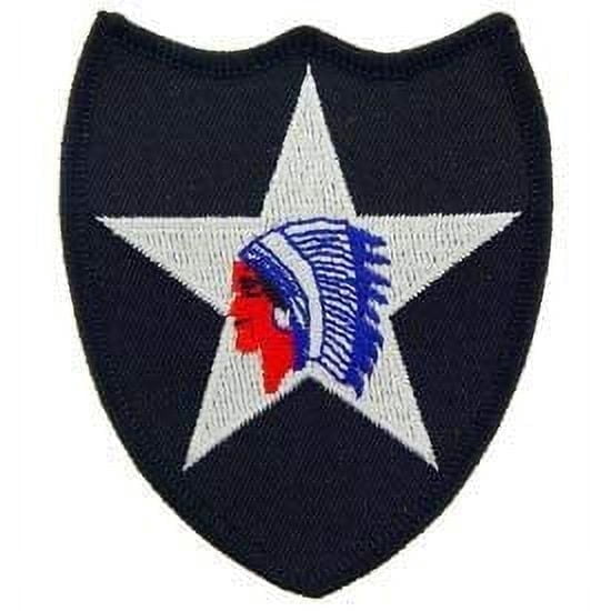US Army, 002ND Inf. Div. - Decorative Patches, Embroidered Iron On Patch - 3.25"