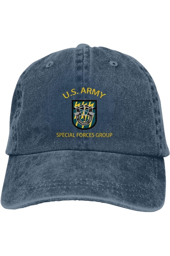 US Army 12th Special Forces Group Veteran Dad Hat Baseball Unisex Baseball Adjustable Washed Cap