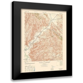 US Army 12x14 Black Modern Framed Museum Art Print Titled - Cholame Sheet - US Army 1943