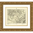 thumbnail image 1 of US Army 13x12 Gold Ornate Wood Framed with Double Matting Museum Art Print Titled - Colorado New Mexico Sheet - US Army 1882, 1 of 4