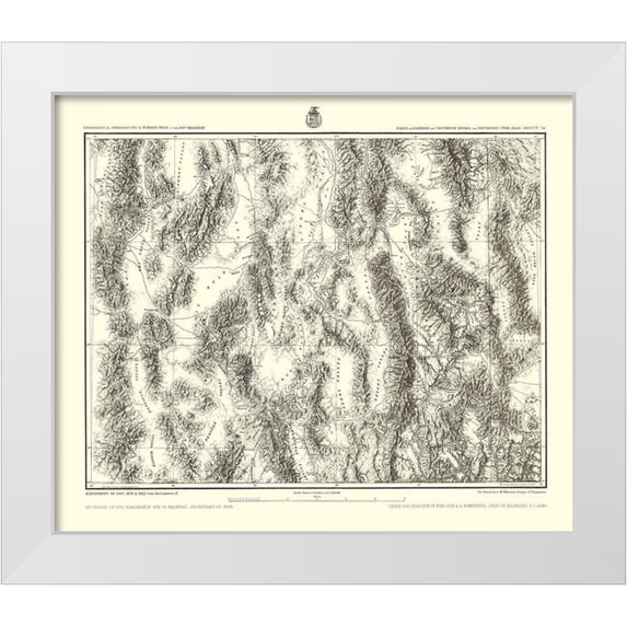US Army 17x15 White Modern Wood Framed Museum Art Print Titled - Southeastern Nevada Southern Utah Sheet