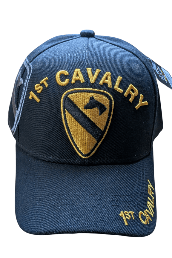 US Army 1st Cavalry Black Baseball Hat Cap