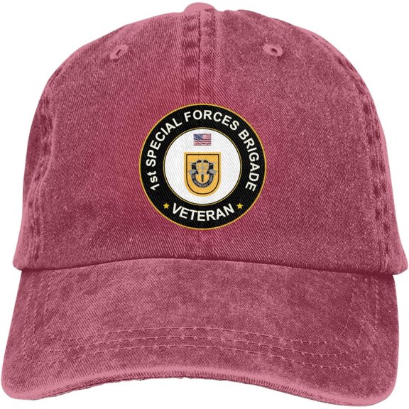 US Army 1st Special Forces Group Veteran Dad Hat Baseball Unisex Baseball Adjustable Washed Cap