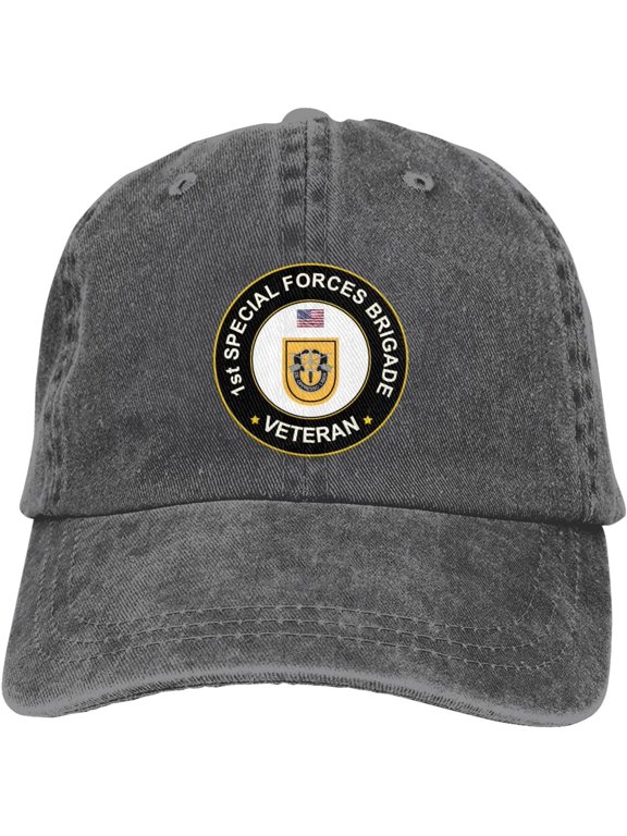 US Army 1st Special Forces Group Veteran Dad Hat Baseball Unisex Baseball Adjustable Washed Cap