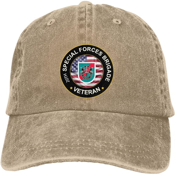 US Army 20th Special Forces Group Veteran Dad Hat Baseball Unisex Baseball Adjustable Washed Cap
