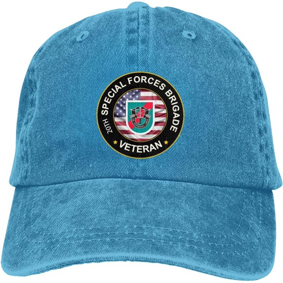 US Army 20th Special Forces Group Veteran Dad Hat Baseball Unisex Baseball Adjustable Washed Cap