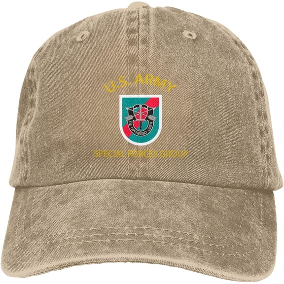 US Army 20th Special Forces Group Veteran Dad Hat Baseball Unisex Baseball Adjustable Washed Cap