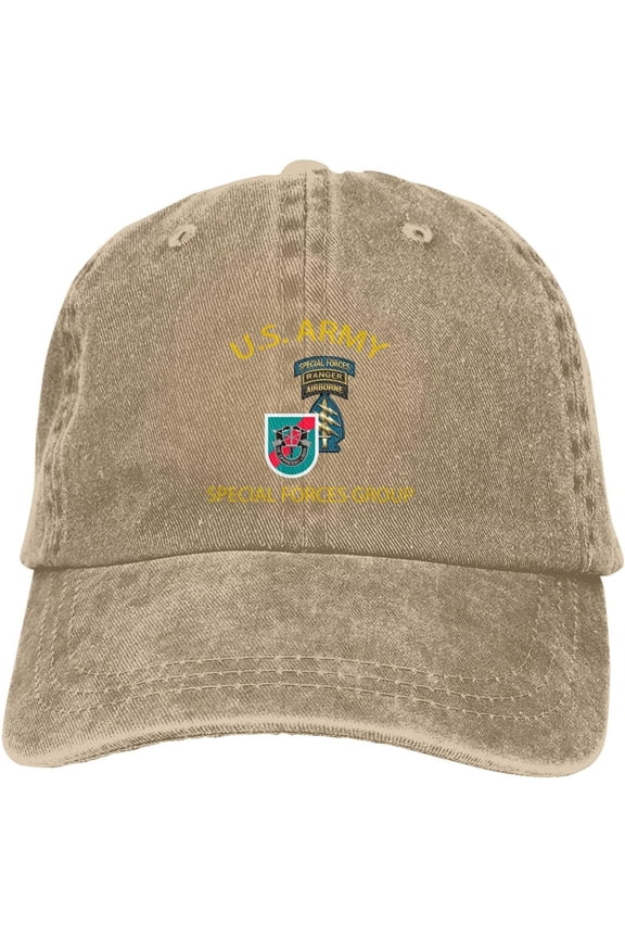 US Army 20th Special Forces Group Veteran Dad Hat Baseball Unisex Baseball Adjustable Washed Cap