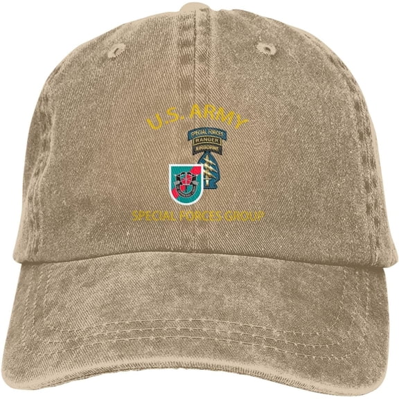 US Army 20th Special Forces Group Veteran Dad Hat Baseball Unisex Baseball Adjustable Washed Cap