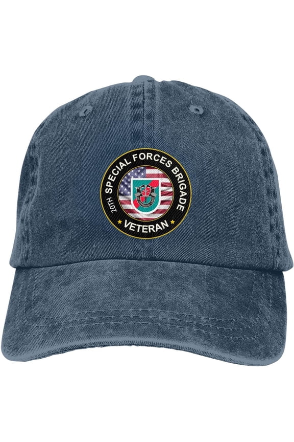 US Army 20th Special Forces Group Veteran Dad Hat Baseball Unisex Baseball Adjustable Washed Cap