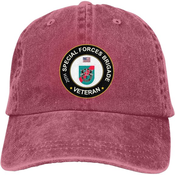 US Army 20th Special Forces Group Veteran Dad Hat Baseball Unisex Baseball Adjustable Washed Cap