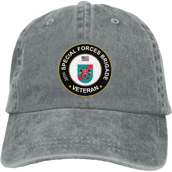US Army 20th Special Forces Group Veteran Dad Hat Baseball Unisex Baseball Adjustable Washed Cap