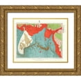 thumbnail image 1 of US Army 24x20 Gold Ornate Wood Framed with Double Matting Museum Art Print Titled - Northern Arizona Southern Utah Geographical, 1 of 4