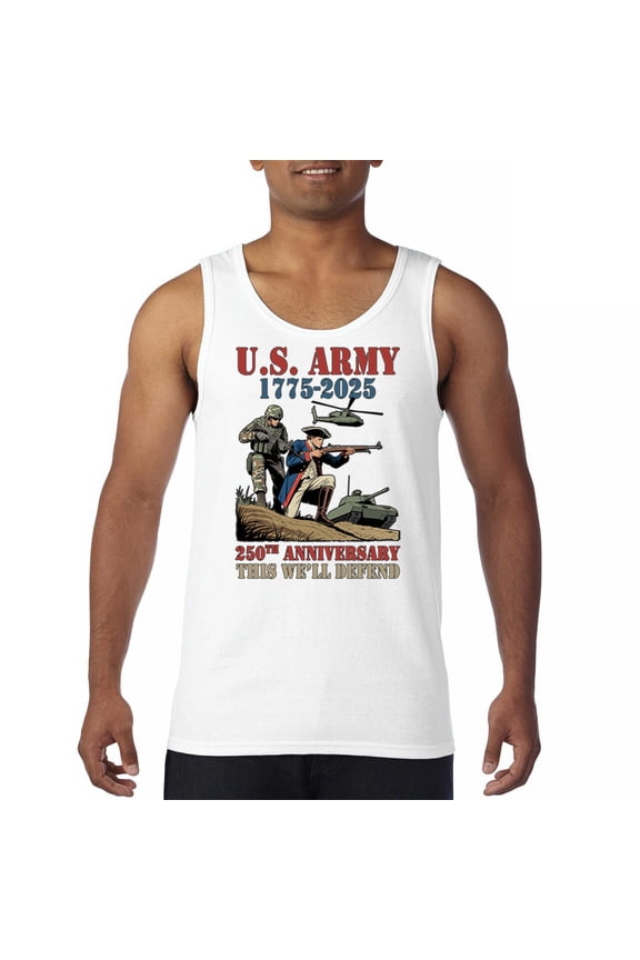 US Army 250 Anniversary Men's Tank Top Military Veteran DD 214 Patriotic