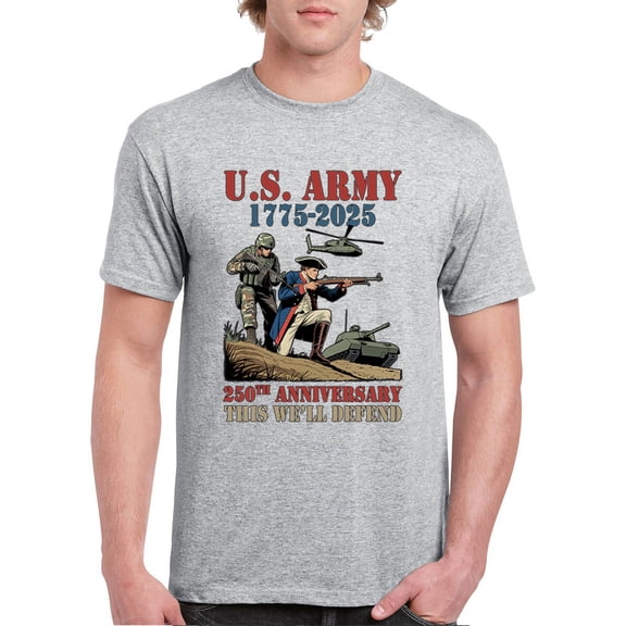 US Army 250 Anniversary T-shirt Military Veteran DD 214 Patriotic Men's Tee