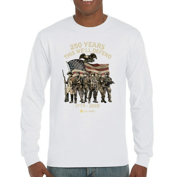 US Army 250 Years Long Sleeve T-shirt American Military Veteran DD214 Patriotic