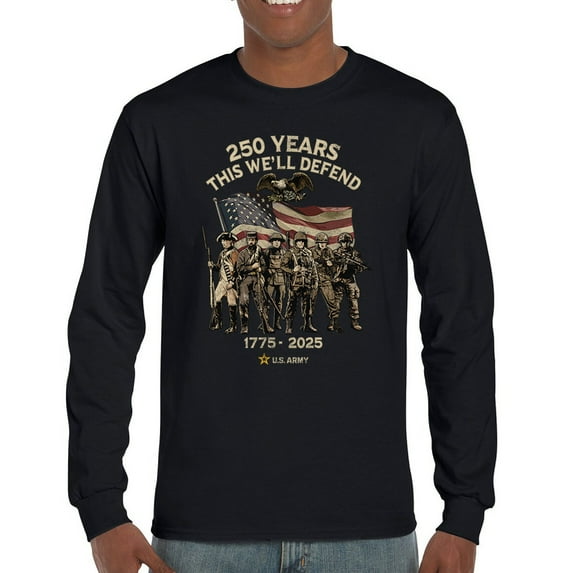 US Army 250 Years Long Sleeve T-shirt American Military Veteran DD214 Patriotic