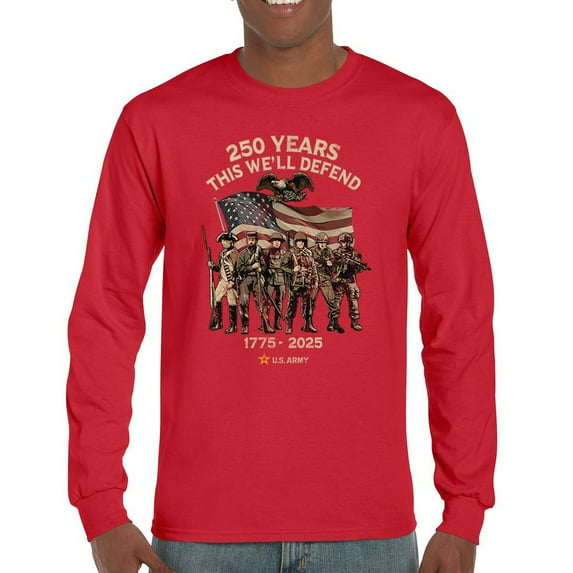 US Army 250 Years Long Sleeve T-shirt American Military Veteran DD214 Patriotic