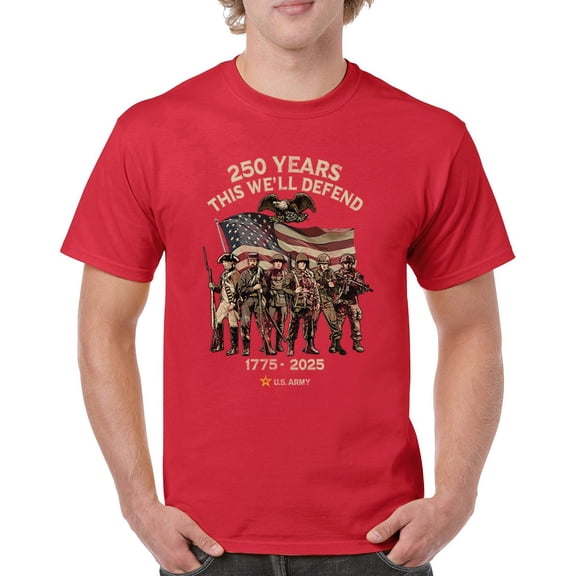 US Army 250 Years T-shirt American Military Veteran DD214 Patriotic Men's Tee
