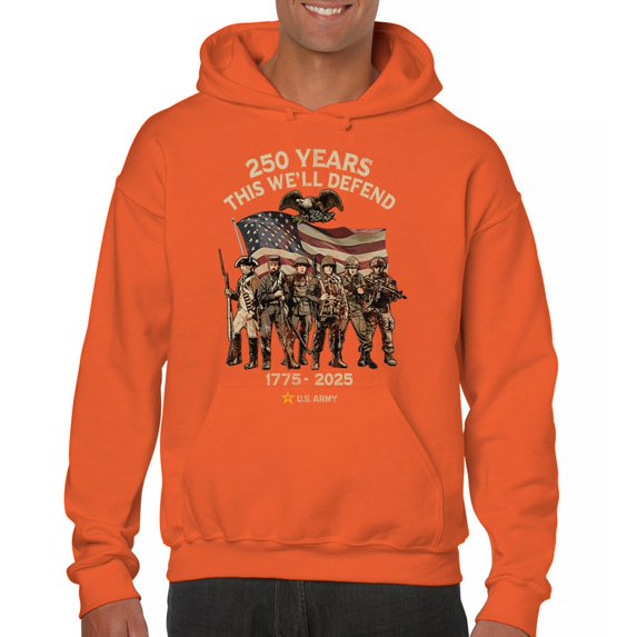 US Army 250 Years Unisex Hoodie American Military Veteran DD214 Patriotic