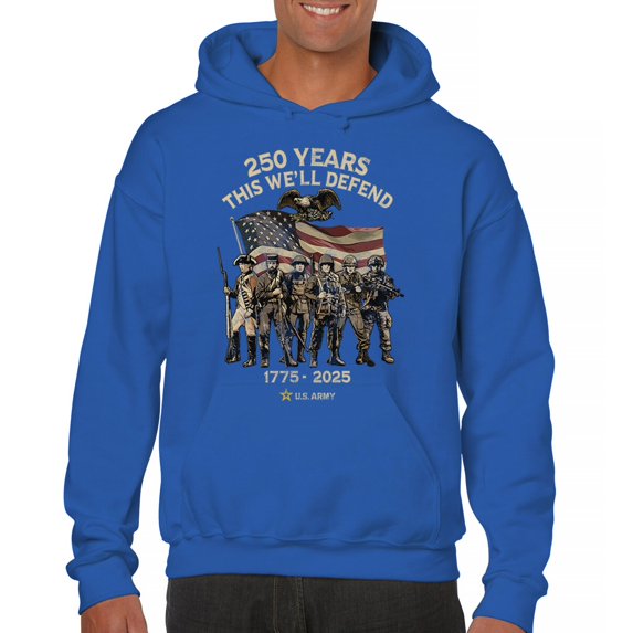 US Army 250 Years Unisex Hoodie American Military Veteran DD214 Patriotic