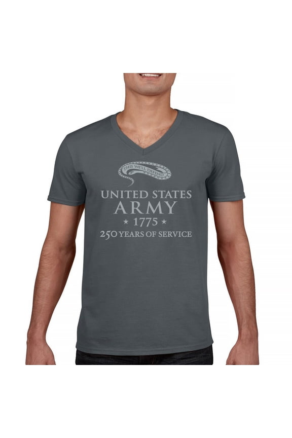 US Army 250 Years of Service Men's V-Neck T-shirt Military Veteran DD214 Patriot