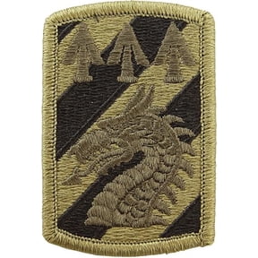 US Army 3rd Sustainment Brigade SSI Patch Subdued Bagby Green Black 3" 2"