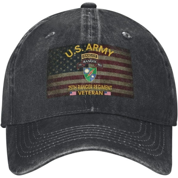 US Army 75th Ranger Regiment Veteran Baseball Cap Adjustable Personalized Adult Sports Hats