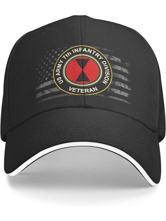 US Army 7th Infantry Division Veteran Baseball Cap Adjustable Fashion Casquette Casual Duck Tongue Hat for Men Women3